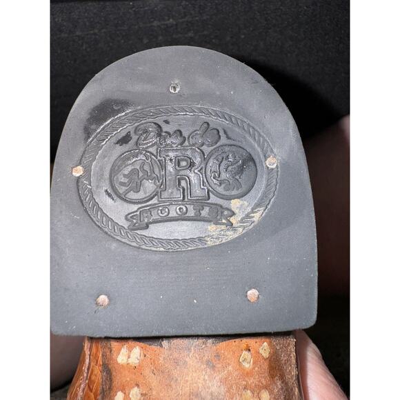 Espolon De Oro Boots Size Y 1 Brown‎ Alligator Embossed Exotic Cowboy Western - Picture 15 of 15